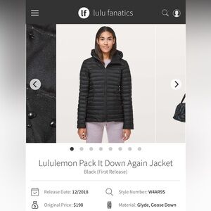 Lululemon Pack It Down Again Jacket